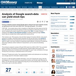 Analysis of Google search-data can yield stock tips