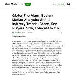 Global Fire Alarm System Market Analysis: Global Industry Trends, Share, Key Players, Size, Forecast to 2028