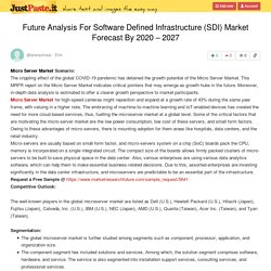 Future Analysis For Software Defined Infrastructure (SDI) Market Forecast By 2020 – 2027