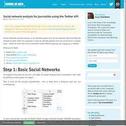 Social network analysis for journalists using the Twitter API