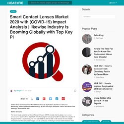 Smart Contact Lenses Market 2020 with (COVID-19) Impact Analysis