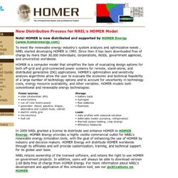 HOMER - Analysis of micropower system options