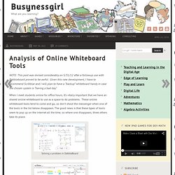 Analysis of Online Whiteboard Tools
