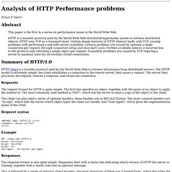 Analysis of HTTP Performance Problems