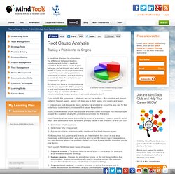 Root Cause Analysis - Problem Solving from MindTools
