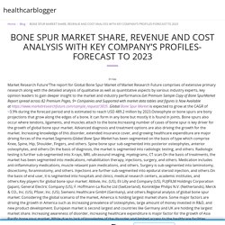 BONE SPUR MARKET SHARE, REVENUE AND COST ANALYSIS WITH KEY COMPANY’S PROFILES-FORECAST TO 2023