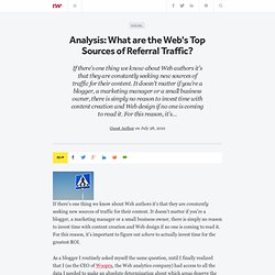 Analysis: What are the Web's Top Sources of Referral Traffic?
