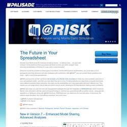 @RISK: Risk Analysis Software using Monte Carlo Simulation for Excel - at risk - Palisade