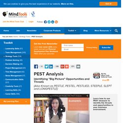 PEST Analysis - Problem-Solving Training from MindTools