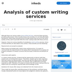 Analysis of custom writing services by /u/giselle