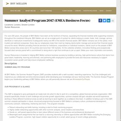 Apply For BNY Mellon Summer Analyst Program 2017 (EMEA Business Focus) job - Human Resources - London, Greater London