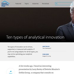 Ten types of analytical innovation