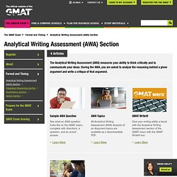 Analytical Writing Assessment Section