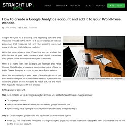 How to create a Google Analytics account and add it to your WordPress website