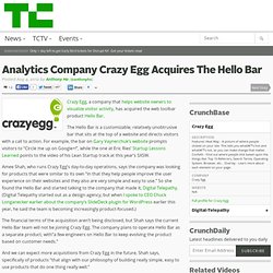 Analytics Company Crazy Egg Acquires The Hello Bar