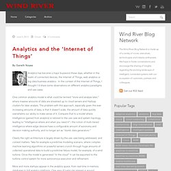 Analytics and the ‘Internet of Things’