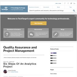 Six Steps Of An Analytics Project - Quality Assurance and Project Management
