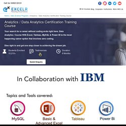Best Data Analytics Certification Training Courses