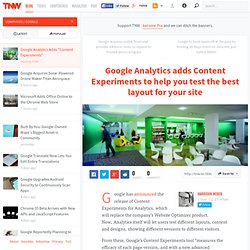 Google Analytics Adds "Content Experiments"