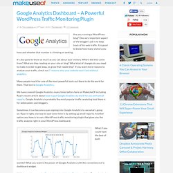 Google Analytics Website Dashboard for Wordpress
