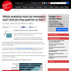 Which analytics tools do marketers use? And are they paid-for or free?