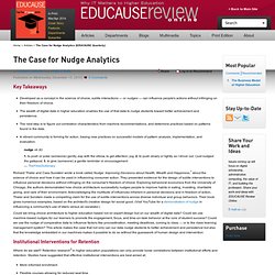 The Case for Nudge Analytics (EDUCAUSE Quarterly