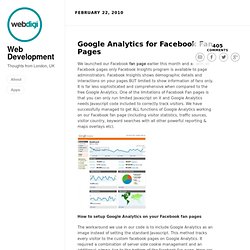 Google Analytics for Facebook Fan Pages