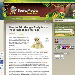How to Add Google Analytics to Your Facebook Fan Page
