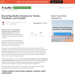 Brand new Buffer analytics for Twitter, Facebook and LinkedIn
