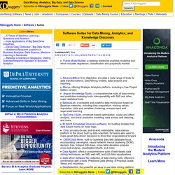 Data Mining Software Suites