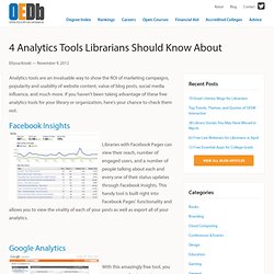 4 Analytics Tools Librarians Should Know About