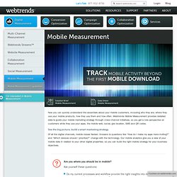 Mobile Analytics and Measurement