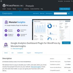 Google Analytics Dashboard Plugin for WordPress by MonsterInsights – Extension WordPress