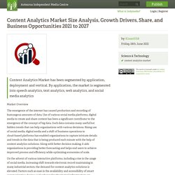 Content Analytics Market Size Analysis, Growth Drivers, Share, and Business Opportunities 2021 to 2027