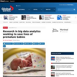 Research in big data analytics working to save lives of premature babies
