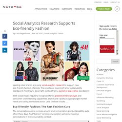 Social Analytics Research Supports Eco-friendly Fashion - NetBase