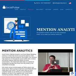 Mention Analytics Services Company in Kochi, Kerala, India - SocialPulsar