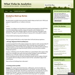 Analytics Start-up Series