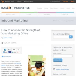 How to Analyze the Strength of Your Marketing Offers