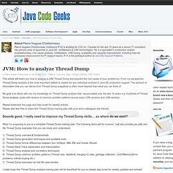 JVM: How to analyze Thread Dump