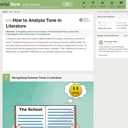 How to Analyze Tone in Literature: 14 Steps