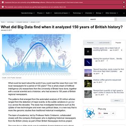 What did Big Data find when it analyzed 150 years of British history?