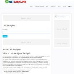 Website Link Analyzer - Analyze Internal & External Links of a Website