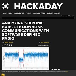 Analyzing Starlink Satellite Downlink Communications With Software Defined Radio