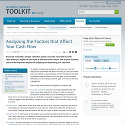 Analyzing the Factors that Affect Your Cash Flow