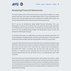 Analyzing Financial Statements