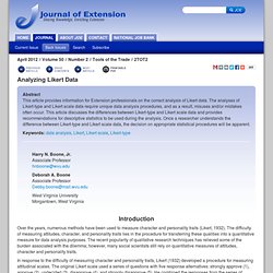 Analyzing Likert Data