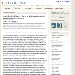 Analyzing UFO Waves - Surge of Sightings Imminent?