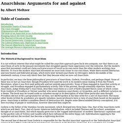 Anarchism: For & Against