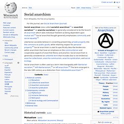 Social anarchism